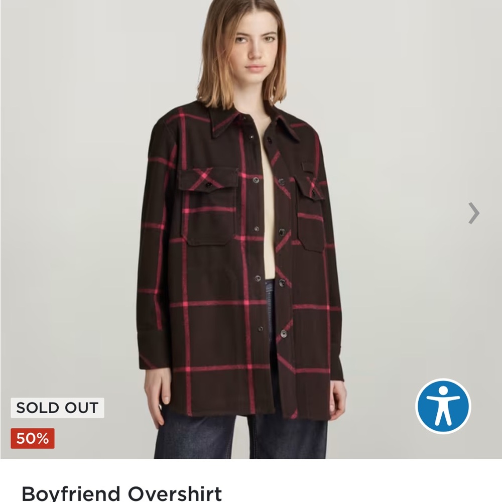 G-Star Brown Jacket with Pink Accents